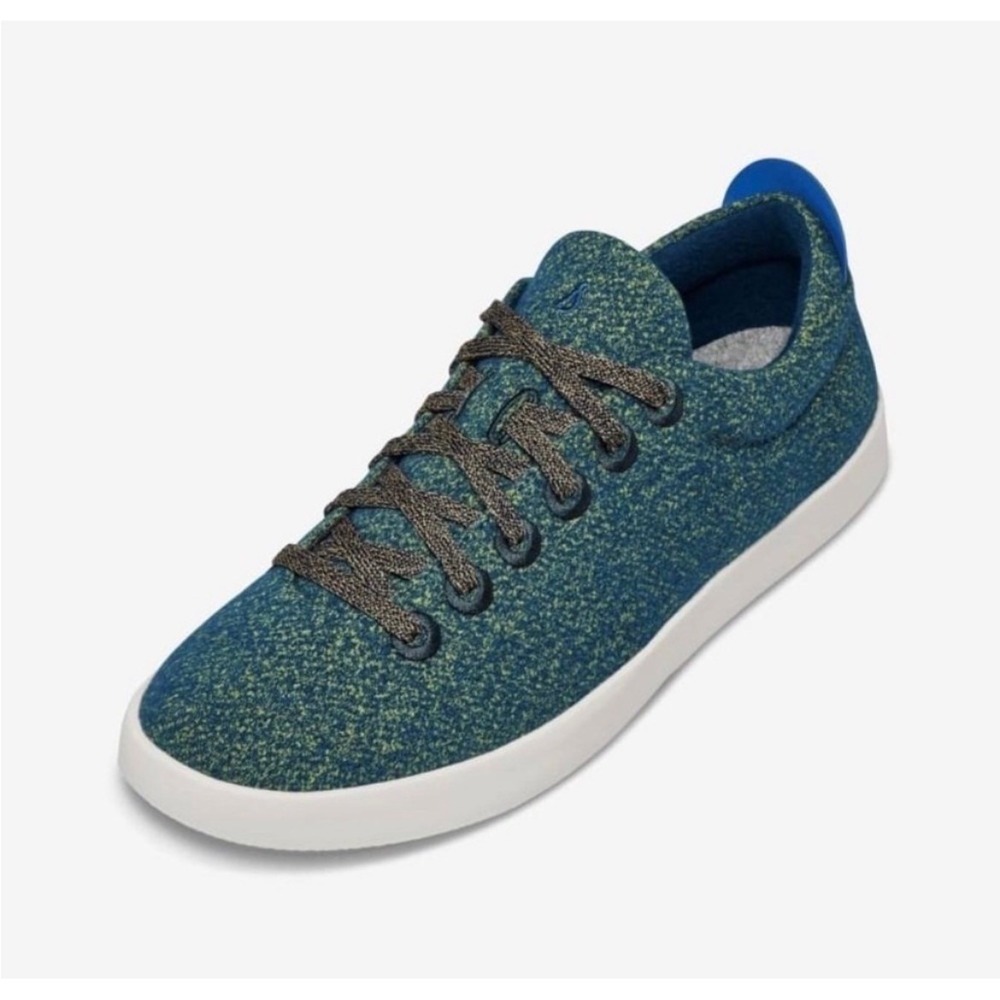Allbirds Wool Pipers Teal Lime Green Heathered Wool Sneakers Womens 7